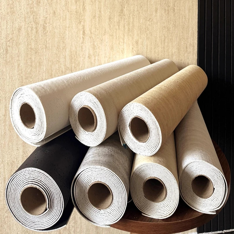 papier peint moderne texture granulée gris beige imperméable adhésif cuisine chambre salon étudiants seniors