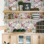 papier peint floral autocollant résistant l'eau vintage rustique moderne scandinave chambre salon