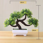plante artificielle bonsaï miniature pot blanc décoration intérieur jardin maison vert