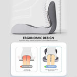 coussin ergonomique gris blanc mousse mémoire forme tissu doux moderne confortable