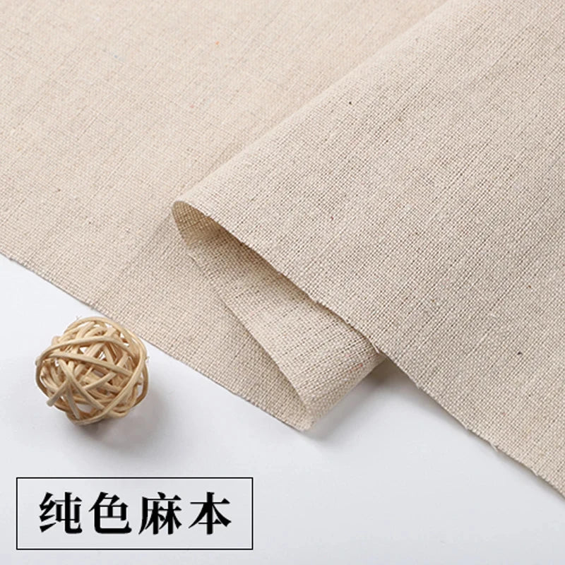 toile lin naturelle beige rustique sac coussin rideaux décoration maison tissu artisanal