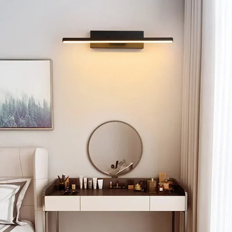 lampe murale moderne applique led noir blanc minimaliste fixée plaque