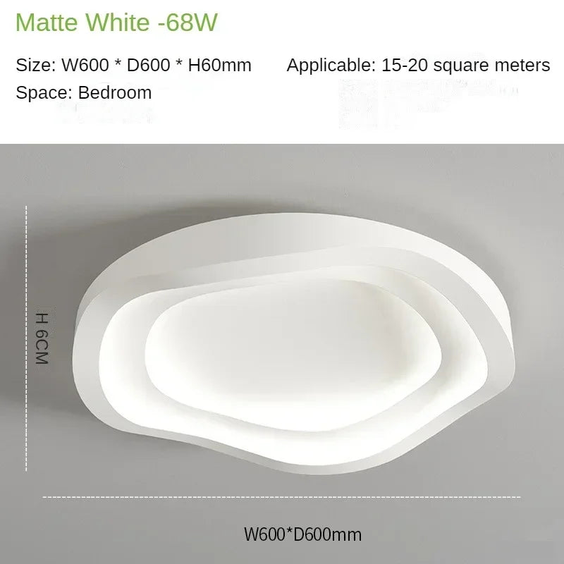 lampe moderne blanche minimaliste acrylique fer métal fixation invisible led chambre