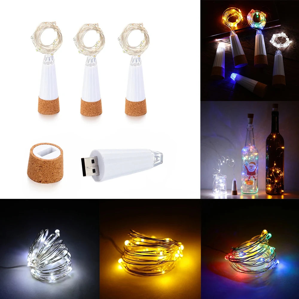 guirlande lumineuse led blanc cuir moderne adhésif rechargeable usb chambre noël