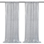 rideau paillettes or argent élégant festif polyester panneaux 8ft transparent événement