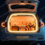 ruban led flexible blanc moderne adhésif câble connexion coffre arrière ambiance voitures