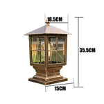 lampe sol classique noir bronze quadrillage transparent ip65 led e27 filaireextérieur moderne
