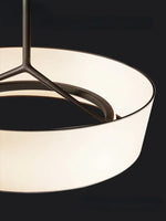 suspension lumineuse moderne minimaliste abat jour blanc structure marron texturé métal 90 260V