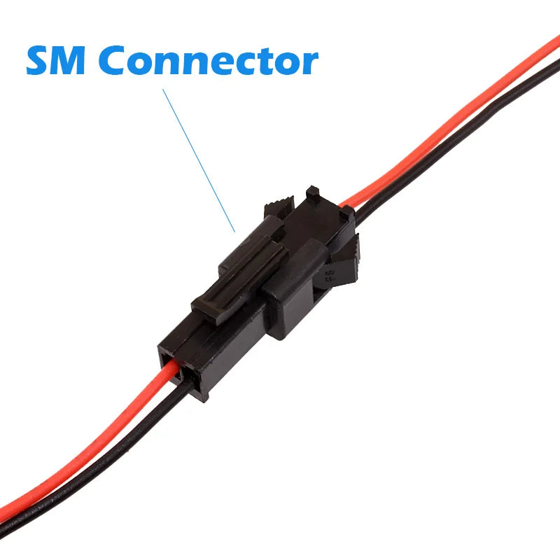connecteurs electrique noirs 24v 2pin 3pin 4pin 5pin 6pin cables male female 20cm