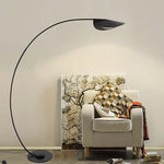 lampe sol moderne led noir arc métal interrupteur bouton haute qualité chambre salon