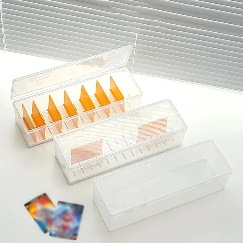 boîtes rangement cartes transparentes empilables partitions poignées modernes collection sécurisée protégées