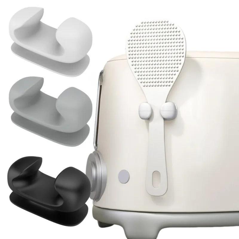 pinces cordons adhésives réutilisables silicone modernes gris blanc multiples utilisations