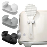 pinces cordons adhésives réutilisables silicone modernes gris blanc multiples utilisations