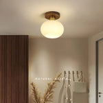 lampe moderne marron doré blanc mat contemporaine éclairage quotidien économique 220V E27