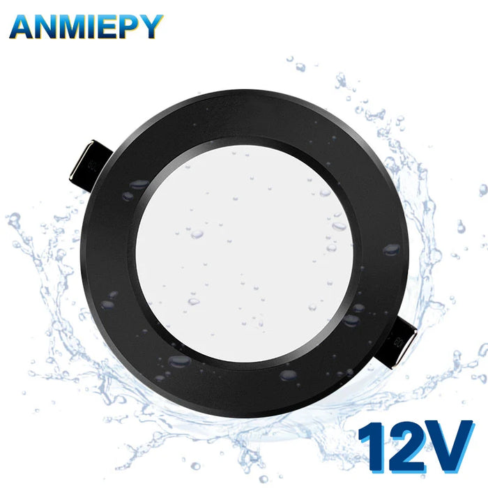 ampoule led 12v 5w 7w 9w 12w 15w ip65 spot noir moderne clips