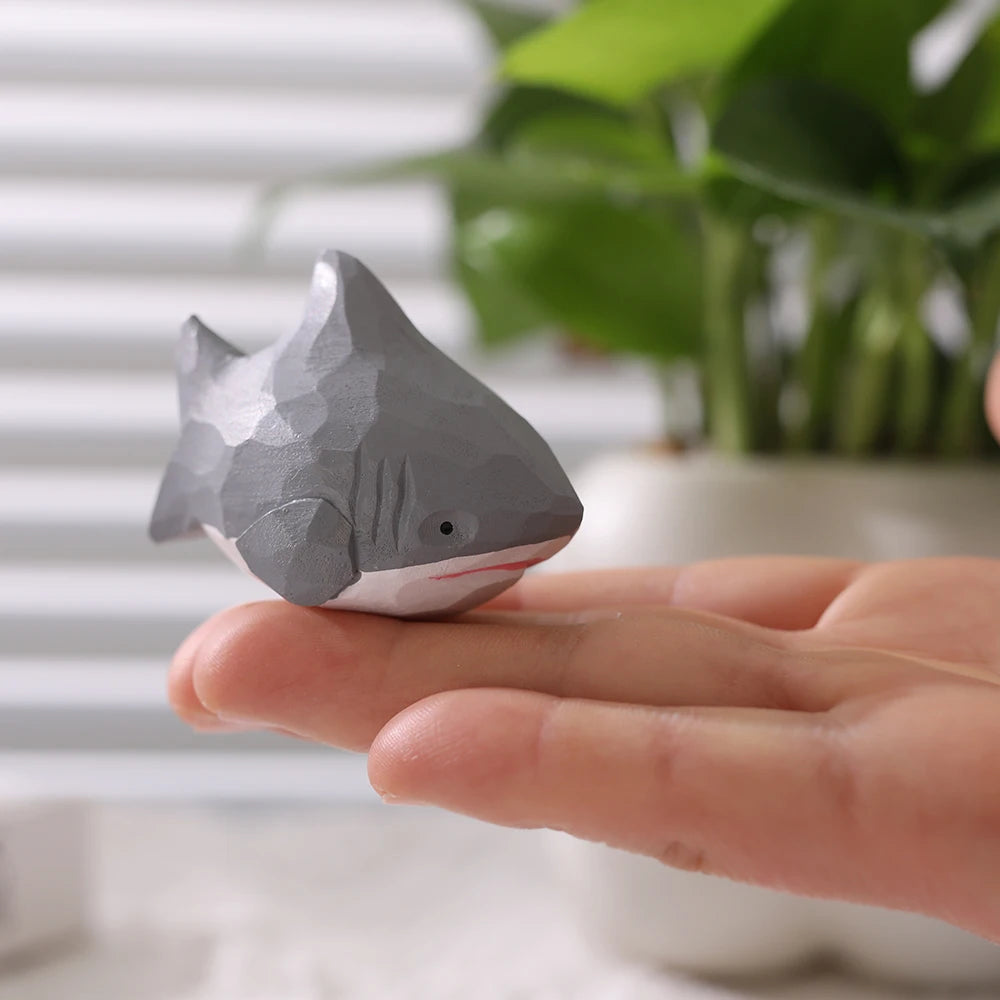 requin papier gris blanc origami deco maison animal compagnie occasionnel artisanal populaire