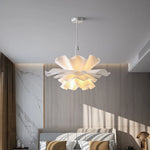 Suspension LED vague design moderne fleur couleur bleu