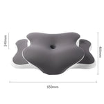 oreiller cervical ergonomique mousse mémoire forme soutien cou sommeil dos côté gris blanc