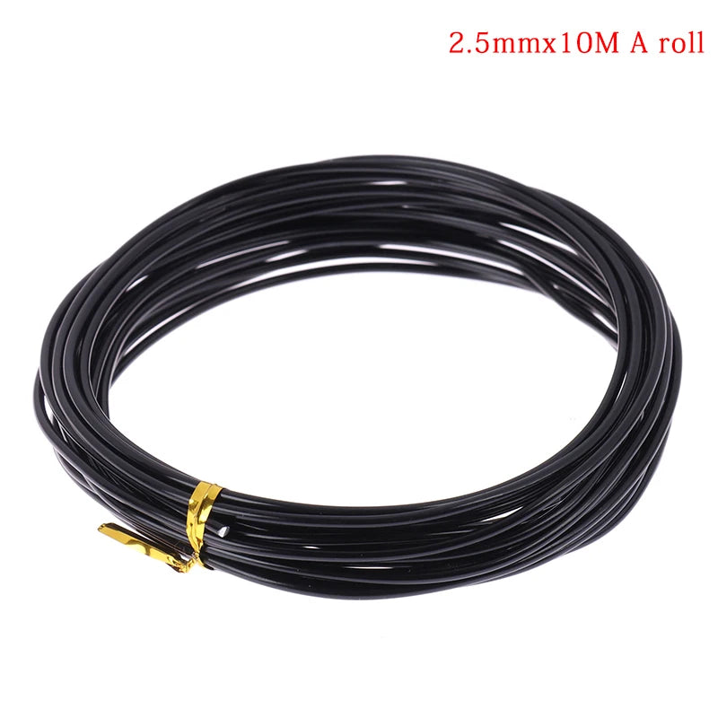 fil formation bonsaï métal noir marron gris 1mm 2mm 3mm 5m 10m jardinage