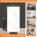 panneau decoratif mural marbre gris clair moderne adhésif imperméable resistant rayures tache d'eau cuisine