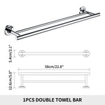 porte serviettes mural double acier inoxydable noir argenté doré moderne électroplaqué fixations serviettes