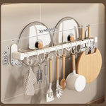 porte couteaux adhésif moderne sac main cuillères cuisine rangement blanc couteaux pinceaux pot grille