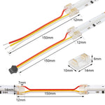 ruban led cob rgbic transparent moderne clips connecteurs 24v certifié rohs ul