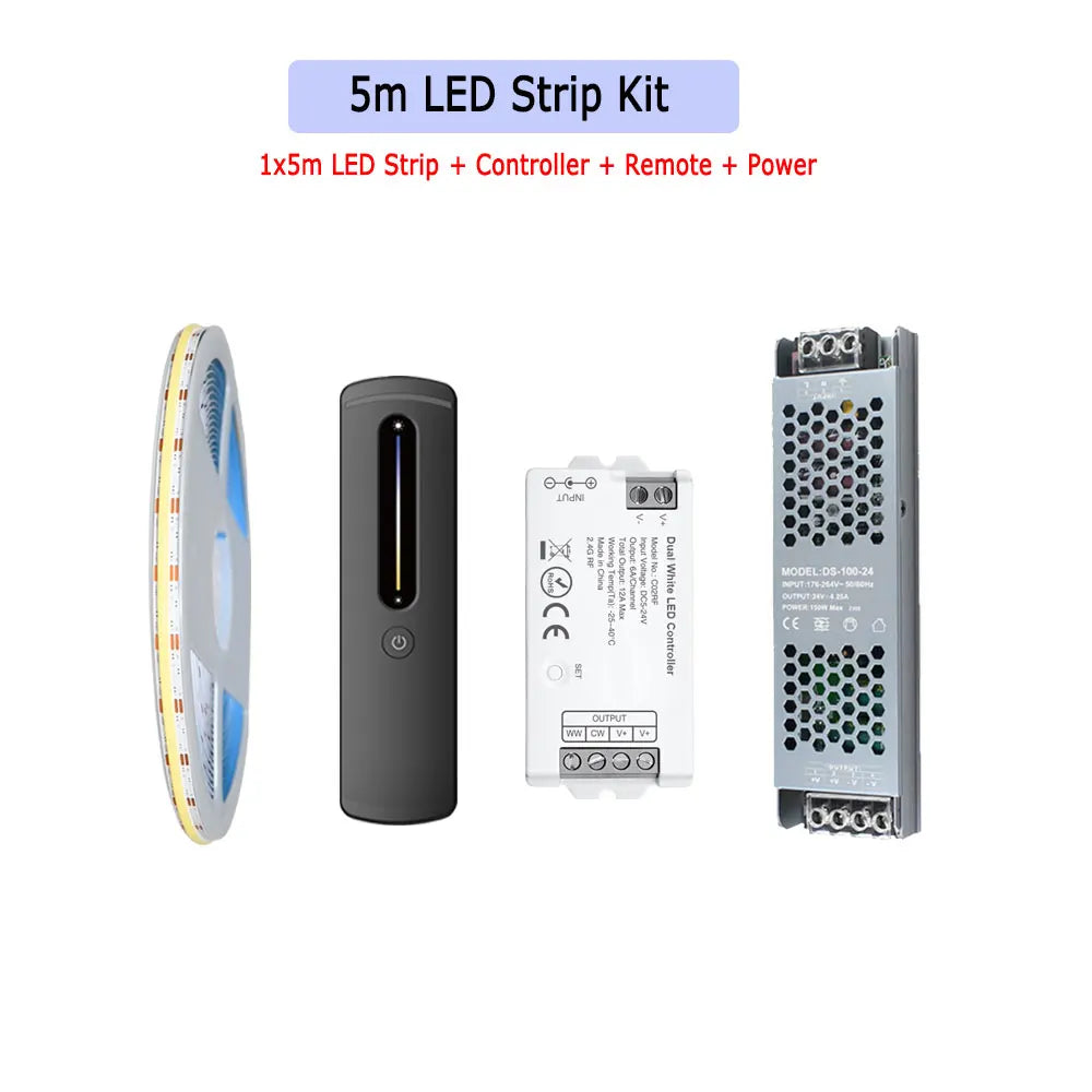 ruban led blanc flexible 2700k 6500k décoration intérieure moderne télécommande adhésif 5m 10m 20m