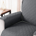 couvre siège fauteuil inclinable polyestère quilted gris moderne sécurité poche rangement machine
