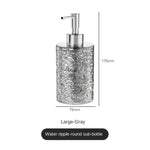 distributeur savon liquide transparent texture ondulée moderne salle bain cuisine rechargeable pump bouchon