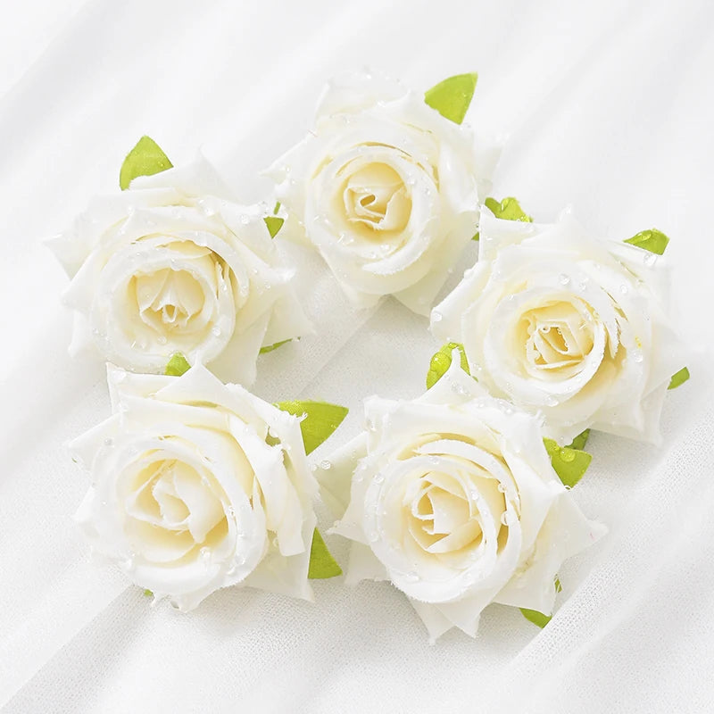 petites roses artificielles soie fleurs décoratives bouquet mariage maison jardin intérieur extérieur