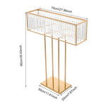 support floral transparent moderne or argent bouquet inclusion centro mesa