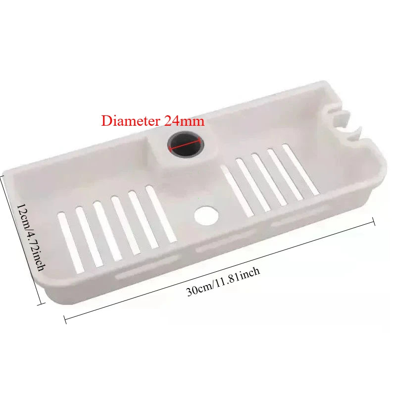 étagère douche moderne réutilisable plastique abs blanc noir texture grille clips barre douche éléments