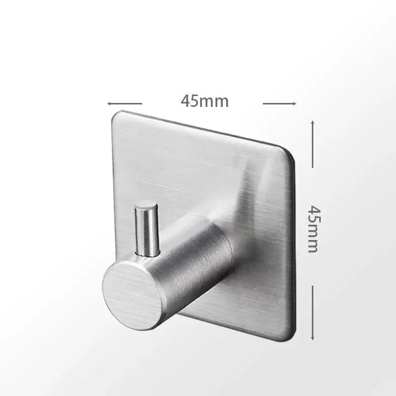 crochet mural acier inoxydable noir porte serviette salle bain adhésif moderne robuste
