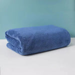 serviette bain absorbante bleu marine texture points moderne 80x150cm lavable machine