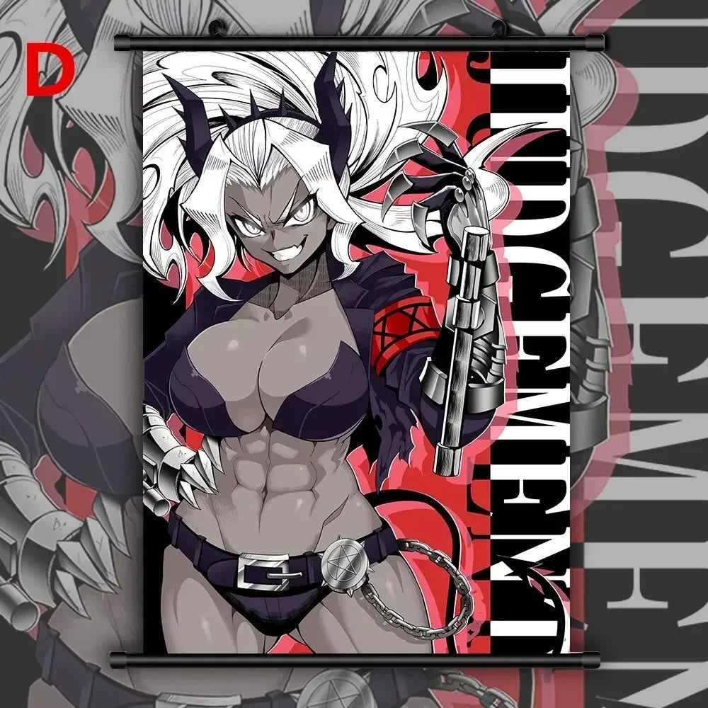toile anime illustration graphique clips decoration salon blanc rouge noir vertical
