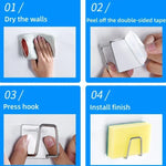 porte savon porte couverts porte sponges acier inoxydable adhésif moderne pratique rangement cuisine transparent