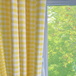 rideaux jaune clair carreaux classique opaques chambre salon polyester haute densité