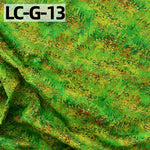 tissu imprimé coton biodegradable 145x50cm paysages fleurs abstrait impressionniste vert bleu rose