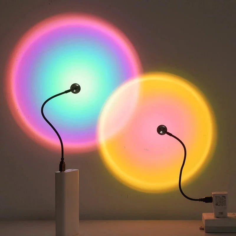 projecteur lumière led flexible port usb interrupteur couleurs bleu vert rouge cyan violet jaune