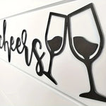 décoration murale moderne plaque noire cheers verres minimaliste chambre salon