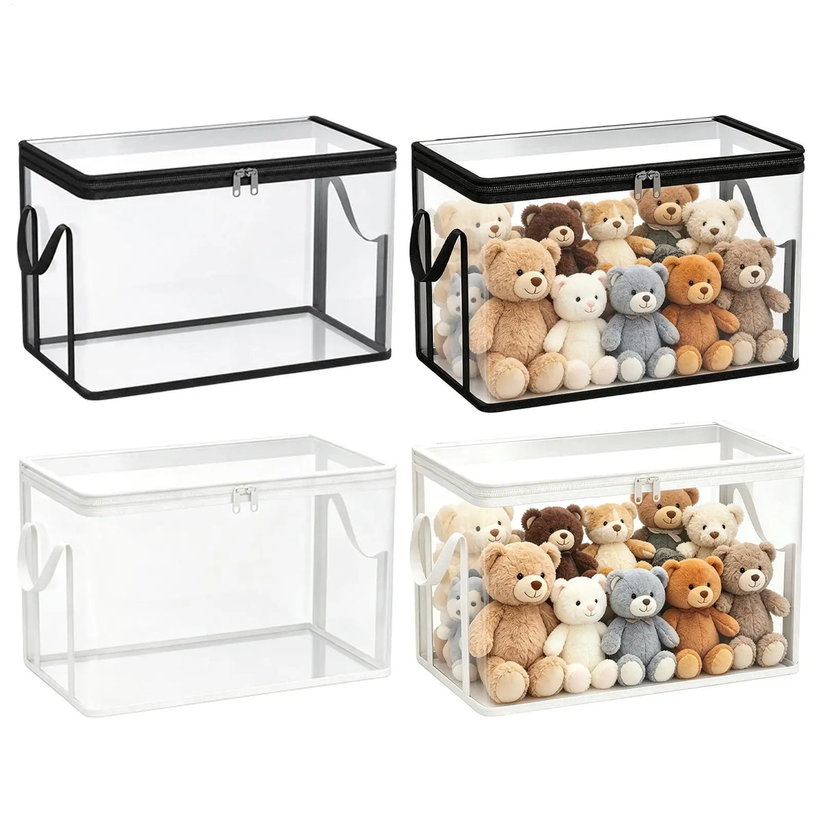 boîtes rangement transparentes pliables jouets peluches lego modernes pulls voitures fruits chambre enfants