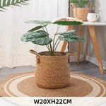 paniers rangement rotin marron clair tressé réutilisables pliables boho chic 20 25 30cm