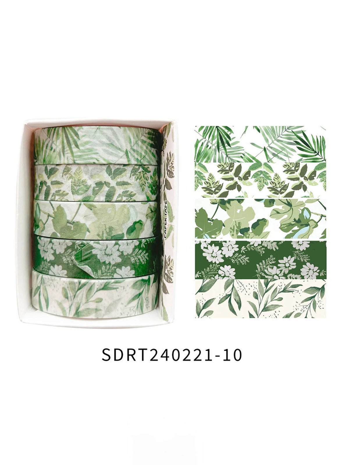 ruban adhésif décoratif washi floral motif fleurs papillons vintage scrapbooking loisirs créatifs