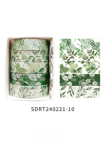 ruban adhésif décoratif washi floral motif fleurs papillons vintage scrapbooking loisirs créatifs