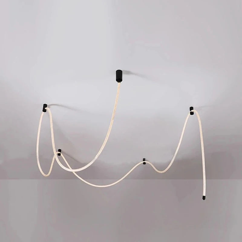 lampe néon moderne blanc lisse opaque clips câble led 4500k 3m 6500k