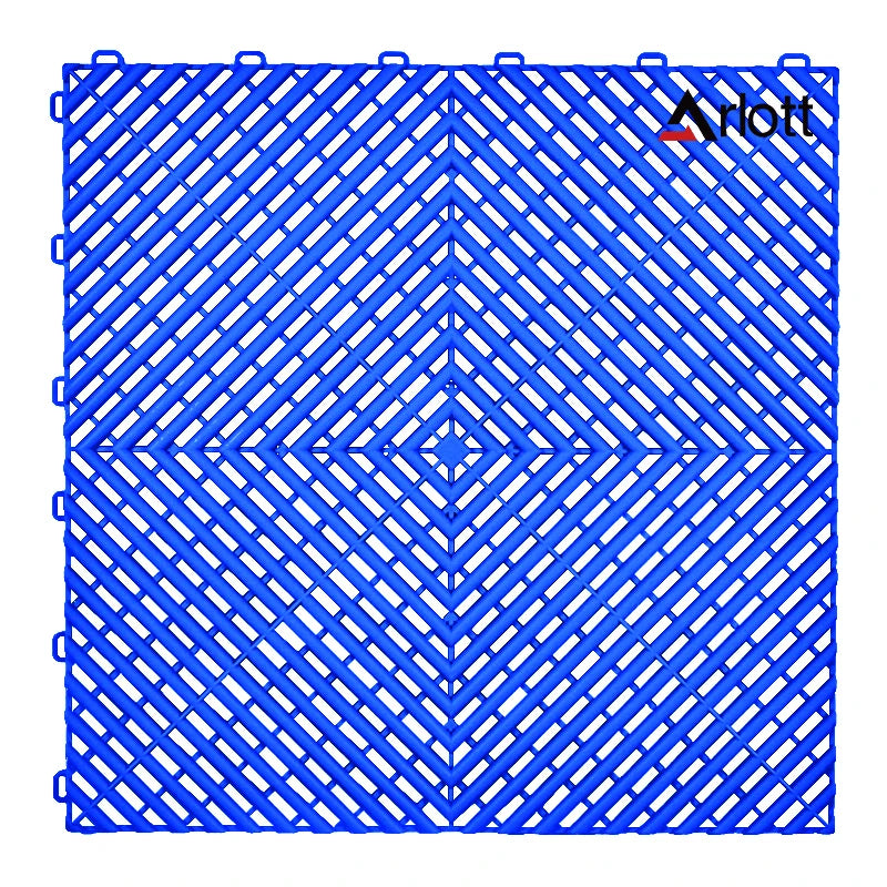 tapis sol modulaires antidérapants bleu noir blanc moderne connecteurs clip système