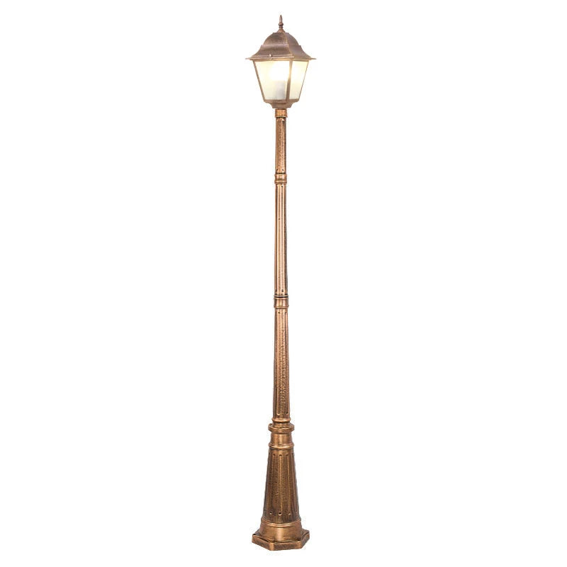 lampe rue or noir classique vintage éclairage public ip65 led e27 aluminium retrogarde