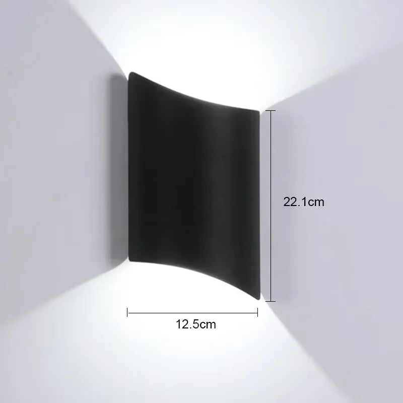 applique murale moderne led noir mat extérieure ip65 hydrofuge 6w 220v