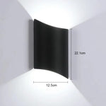 applique murale moderne led noir mat extérieure ip65 hydrofuge 6w 220v